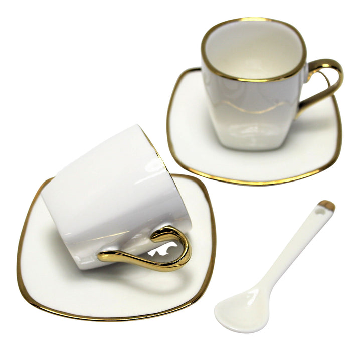 Queen Isabell W23GD06-06464 Porseleinen espressokopjesset met borden