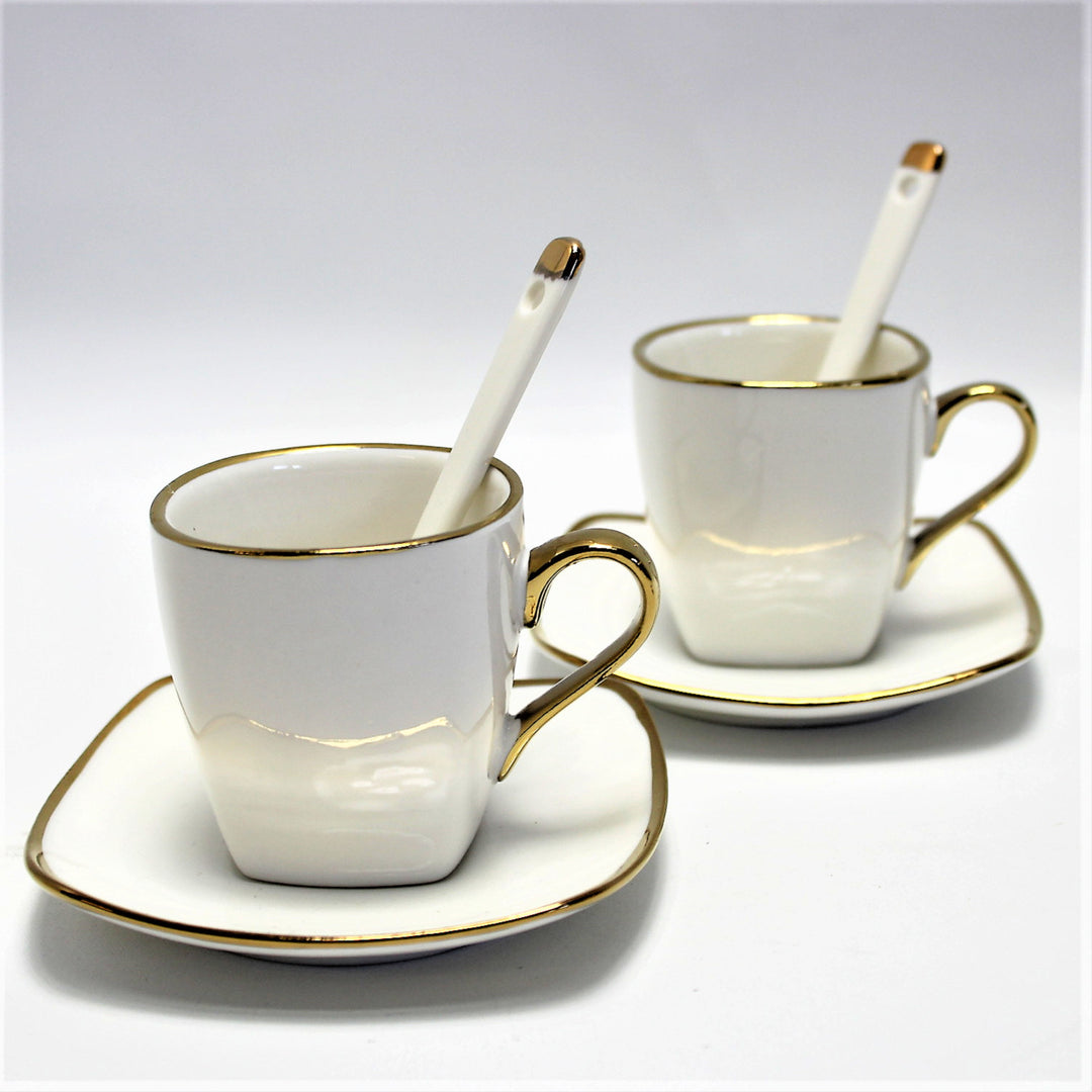 Queen Isabell W23GD06-06464 Porseleinen espressokopjesset met borden