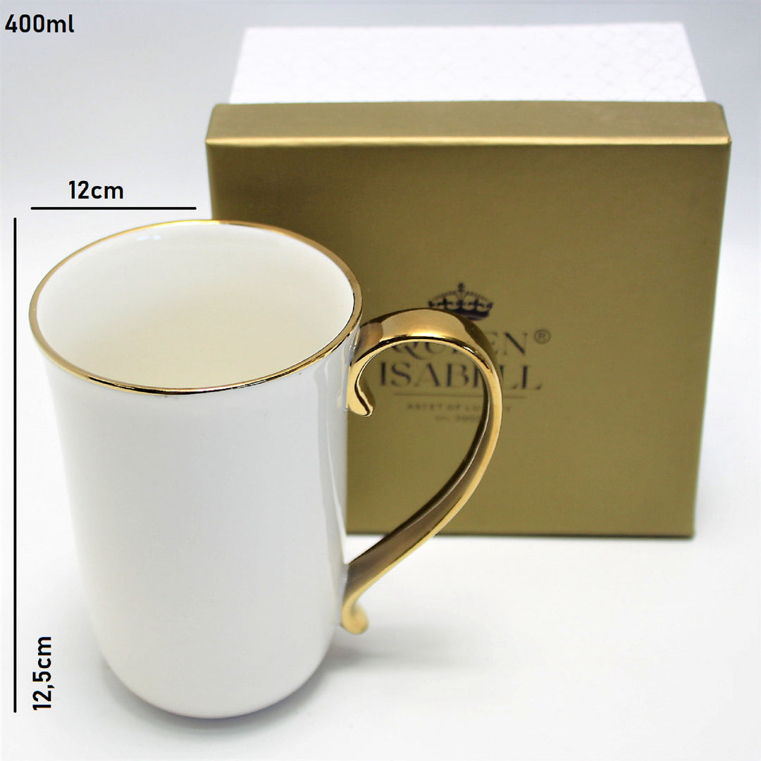 Grande tasse à café en porcelaine 400ml Queen Isabell W23GD59-06426