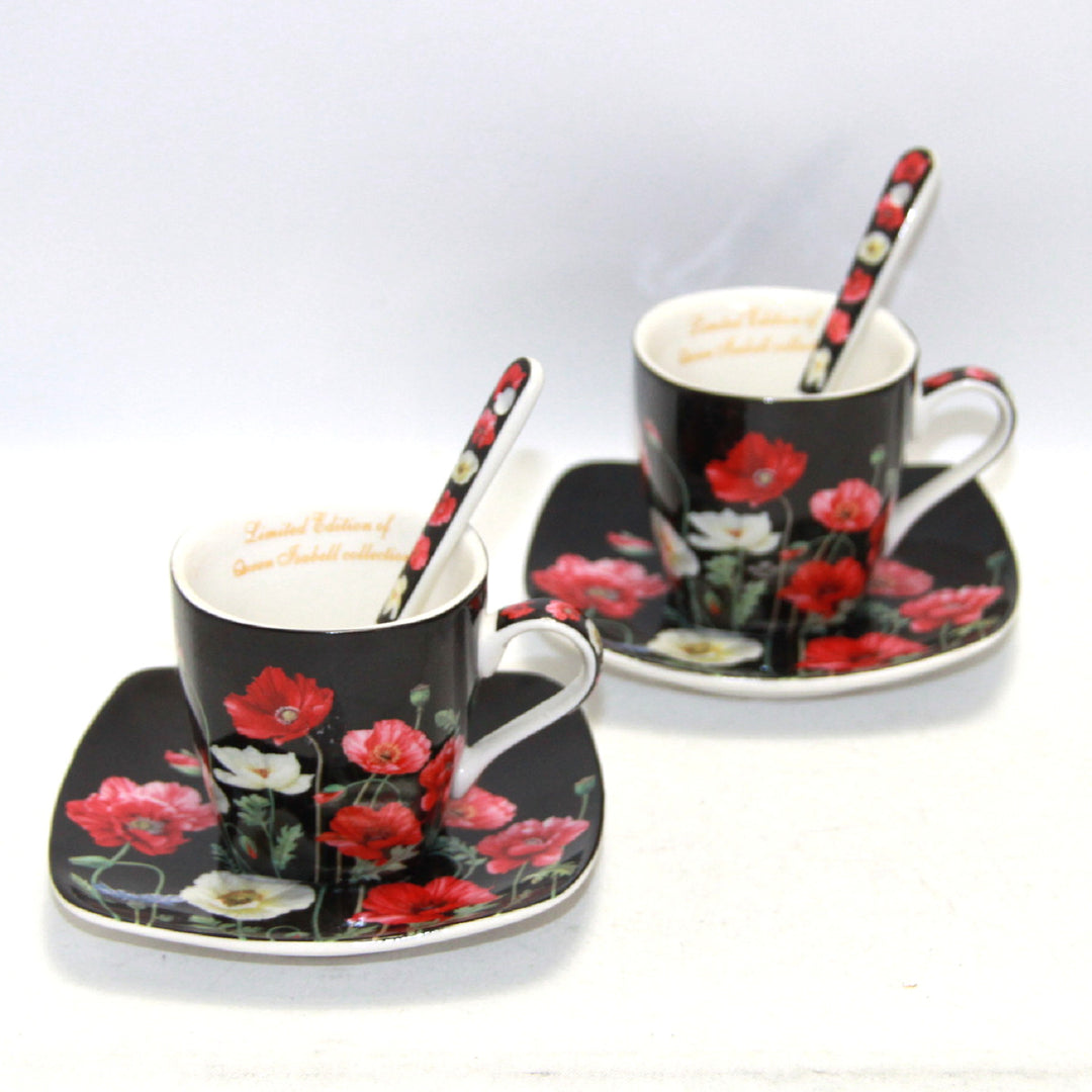 Queen Isabell porseleinen espressokopjesset met borden W9PB06-09510