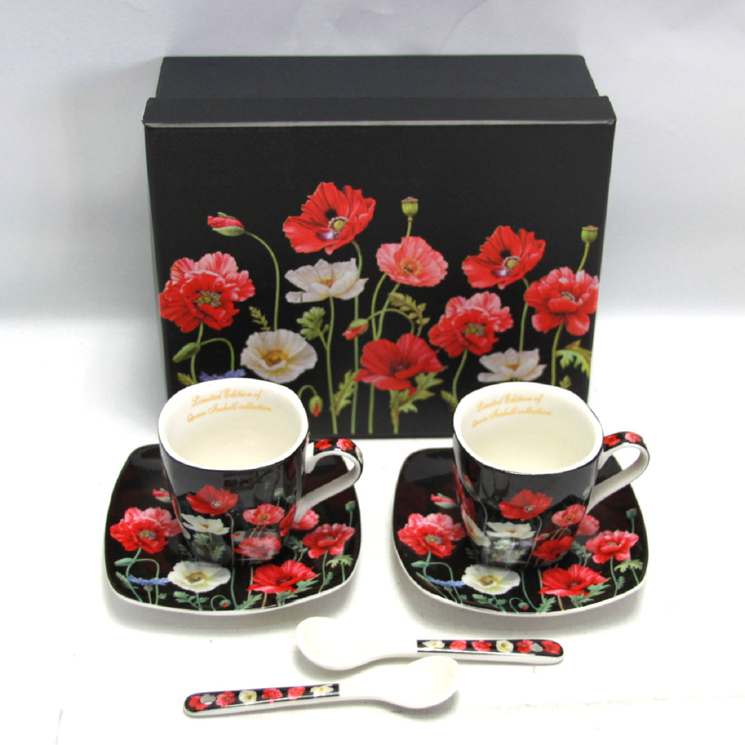 Queen Isabell porseleinen espressokopjesset met borden W9PB06-09510