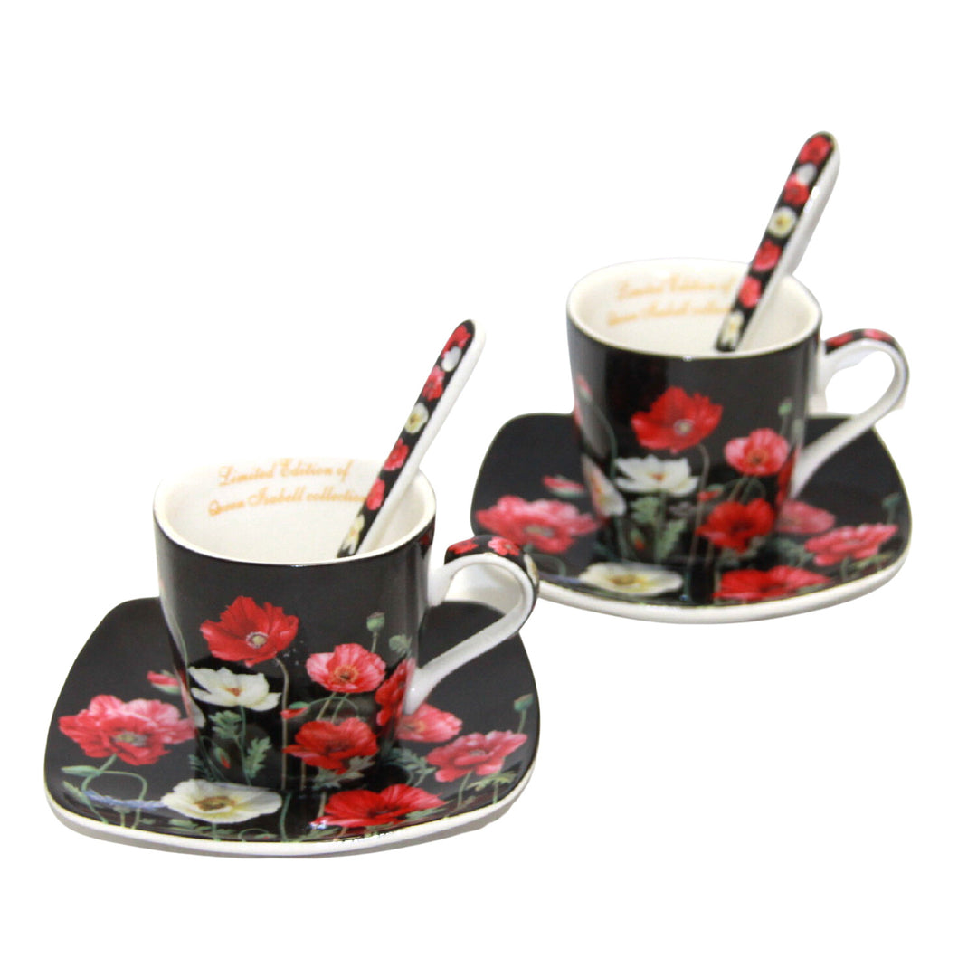 Queen Isabell porseleinen espressokopjesset met borden W9PB06-09510