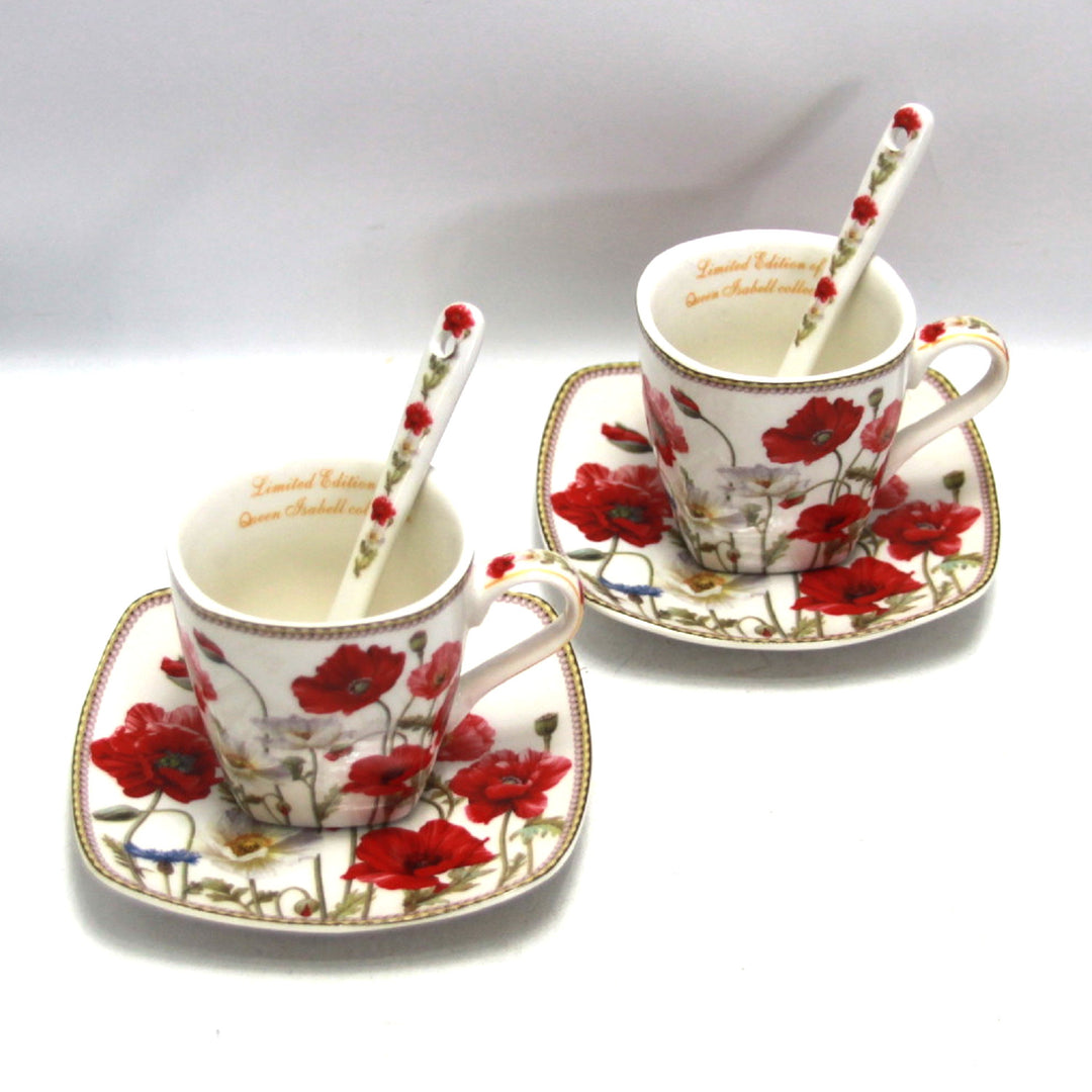 Queen Isabell porseleinen espressokopjesset met borden W9PWH06-09596