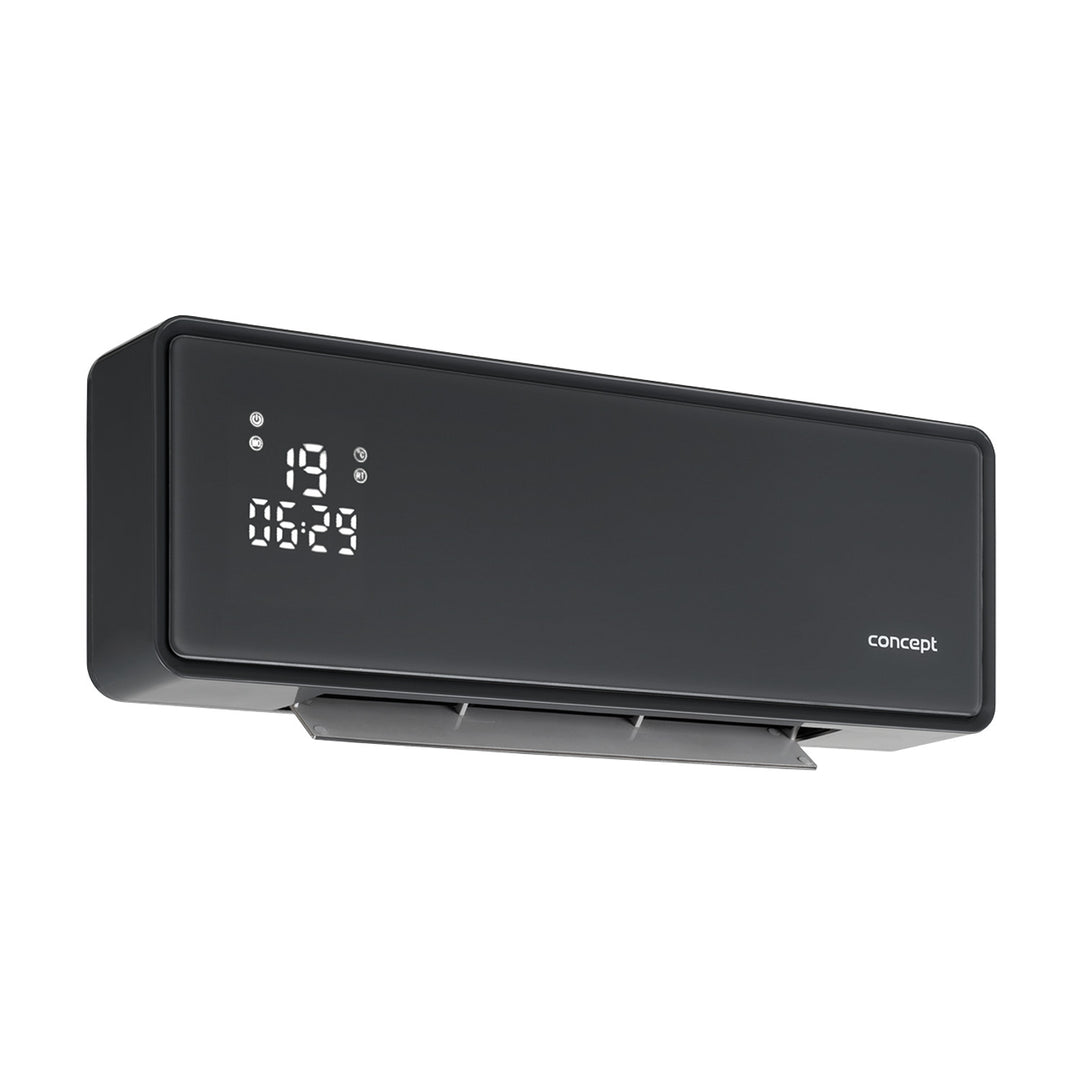 Concept keramische heater, wandmontage, LED-display, timer, grijs, QH4100