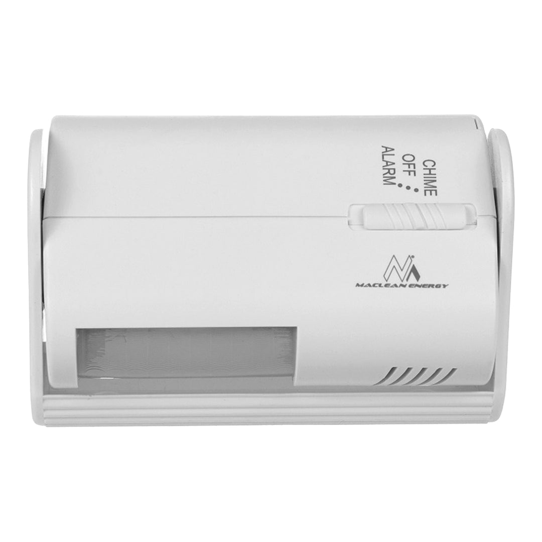 Maclean draadloos toegangssignaleringsapparaat, PIR-sensor, bereik van 8 m, gevoed door 9V DC-batterij, volume boven 70 dB, MCE311 W