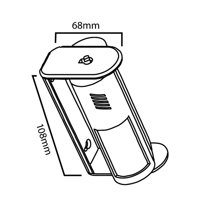 Maclean draadloos toegangssignaleringsapparaat, PIR-sensor, bereik van 8 m, gevoed door 9V DC-batterij, volume boven 70 dB, MCE311 W