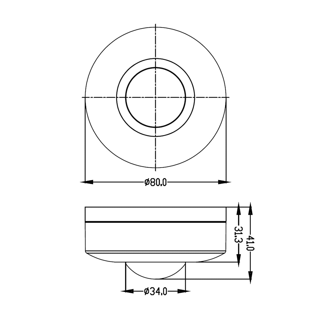 Détecteur de mouvement Maclean PIR, portée 6m, plafond, charge max. 1200W, IP20, MCE314 W