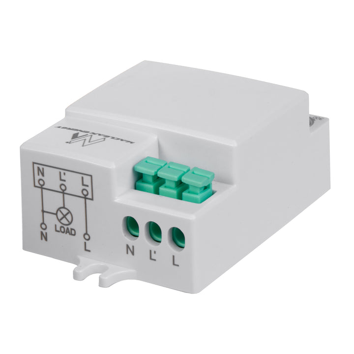 Maclean microgolfbewegingsmelder, bereik 8m, max. belasting 1200 W, IP20, 5,8 GHz, MCE316