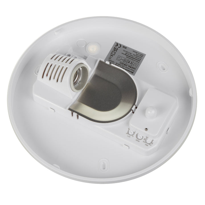 Maclean 1xE27 plafondlamp met sensor, microgolfsensor, diffuser van PMMA, max. belasting 25W, IP20, MCE309