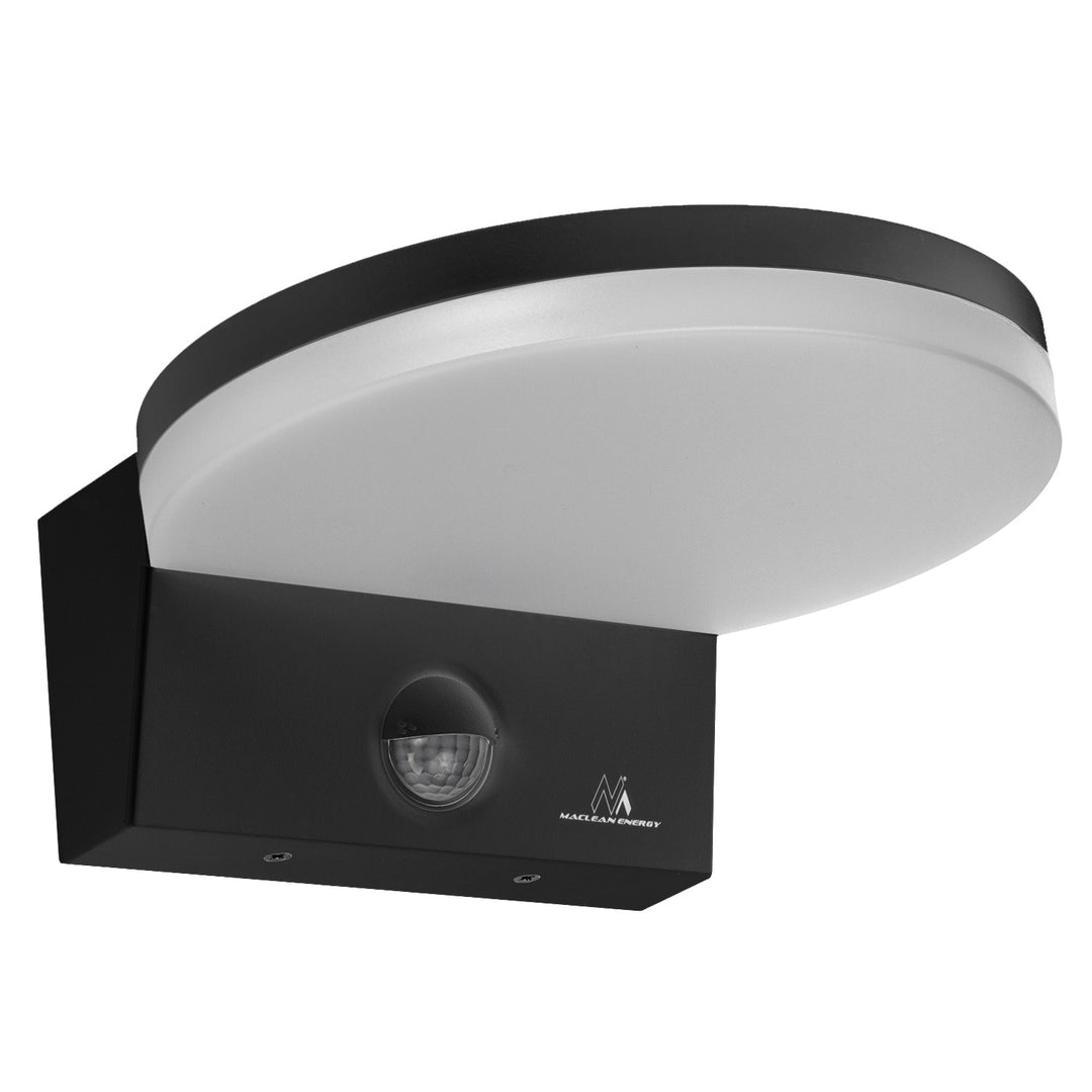 Maclean LED bewegingssensorlamp, PIR bewegingssensor, zwart, 15W, IP65, 1560lm, neutraal wit (4000K) MCE344 B