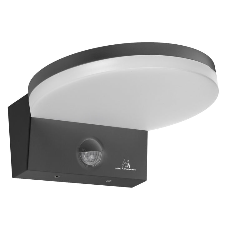 Maclean LED bewegingssensorlamp, PIR bewegingssensor, grijs, 15W, IP65, 1560lm, neutraal wit (4000K) MCE344 GR