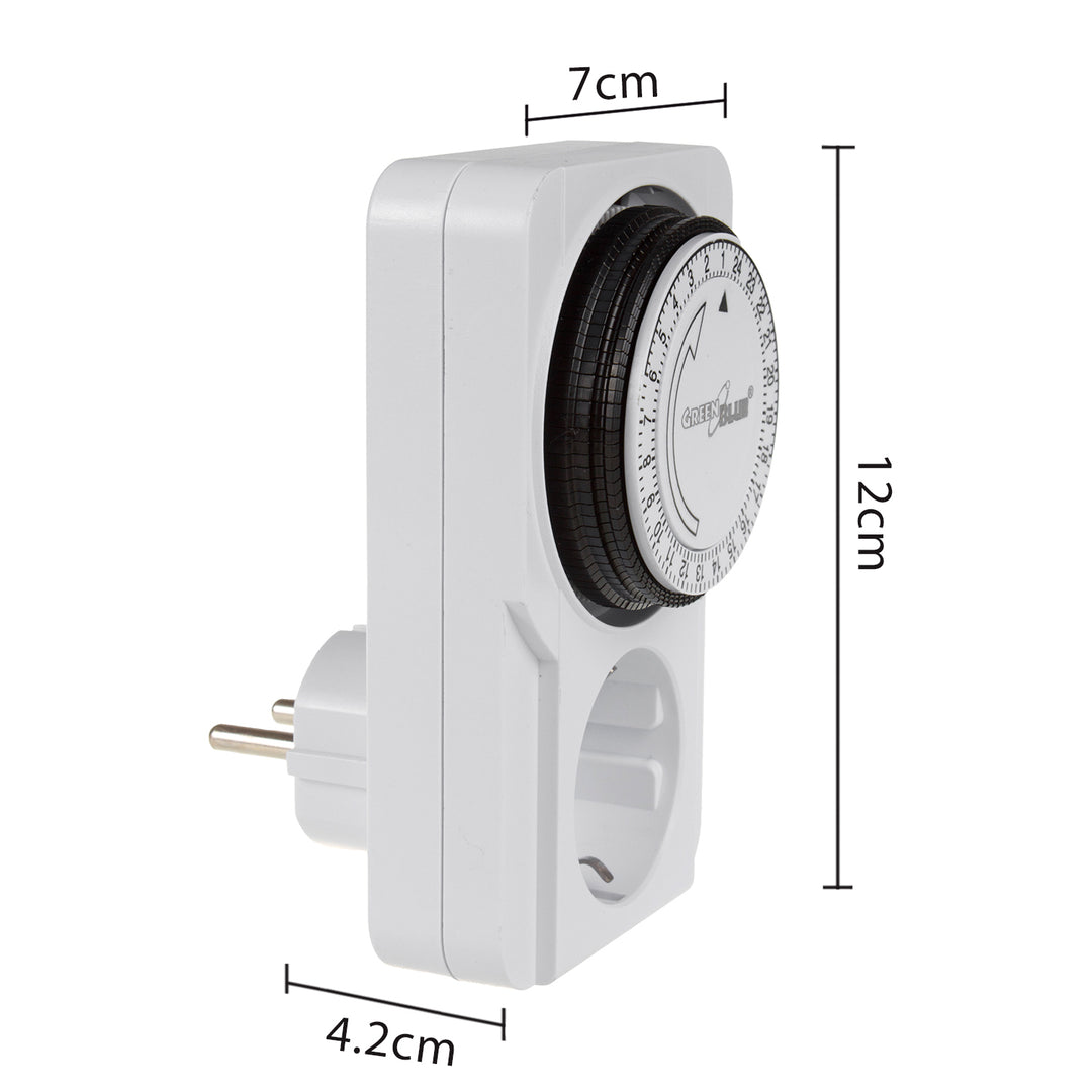 GreenBlue mechanische timer, 48 programma's, max. belasting 16A, IP20, GB360 F