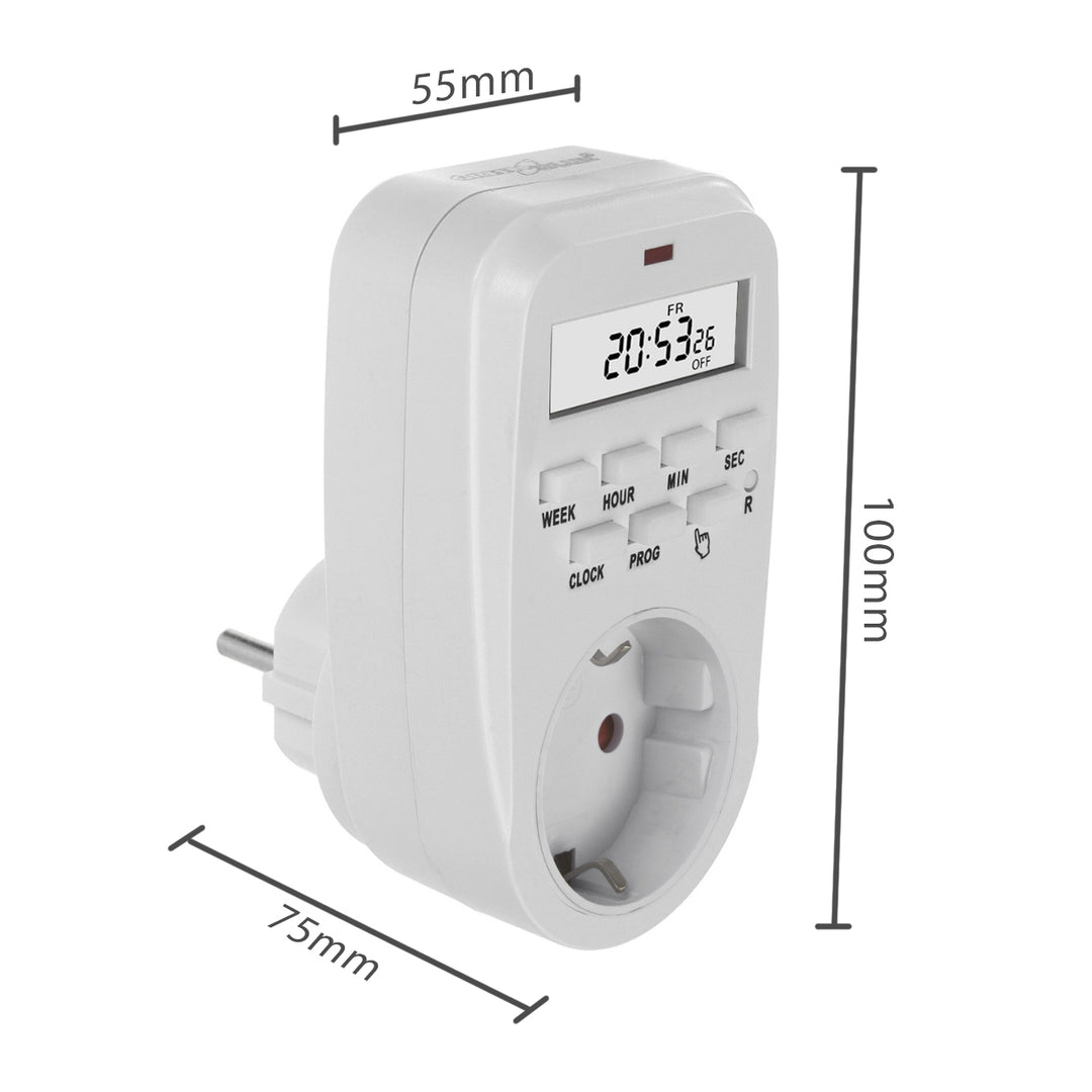 GreenBlue digitale klok - timer, max. opladen 16A, IP20, GB362 F