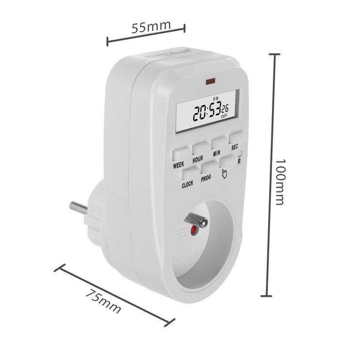 GreenBlue digitale klok - timer, max. opladen 16A, IP20, GB362 E