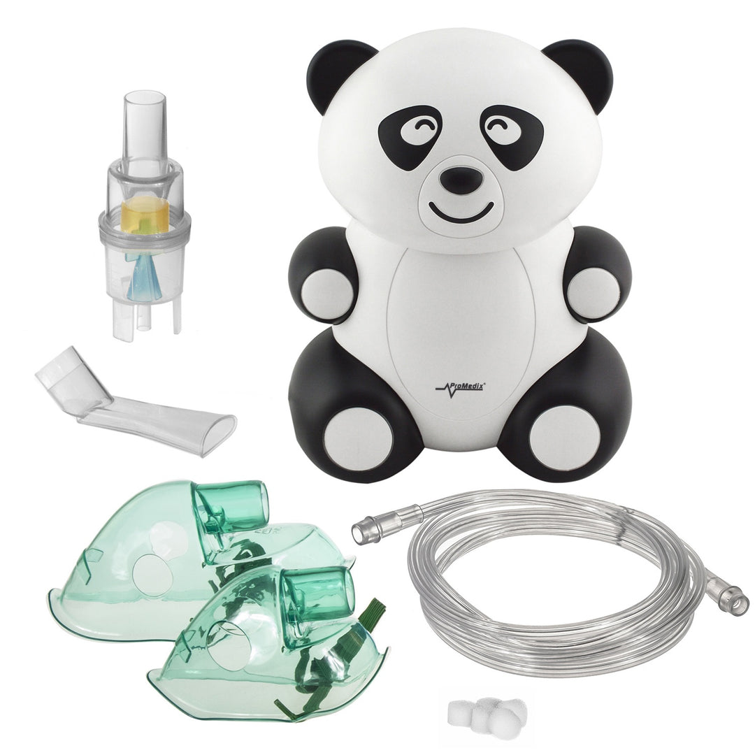 Promedix reiswieg, 125x65x74cm, grijs, wielen, beschermhoes, PR-803 G + Panda baby-inhalator PR-812