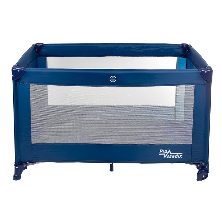Lit de voyage Promedix, 125x65x74cm, bleu, roulettes, housse de protection, PR-803B + Corbell 16L poubelle à couches usagées