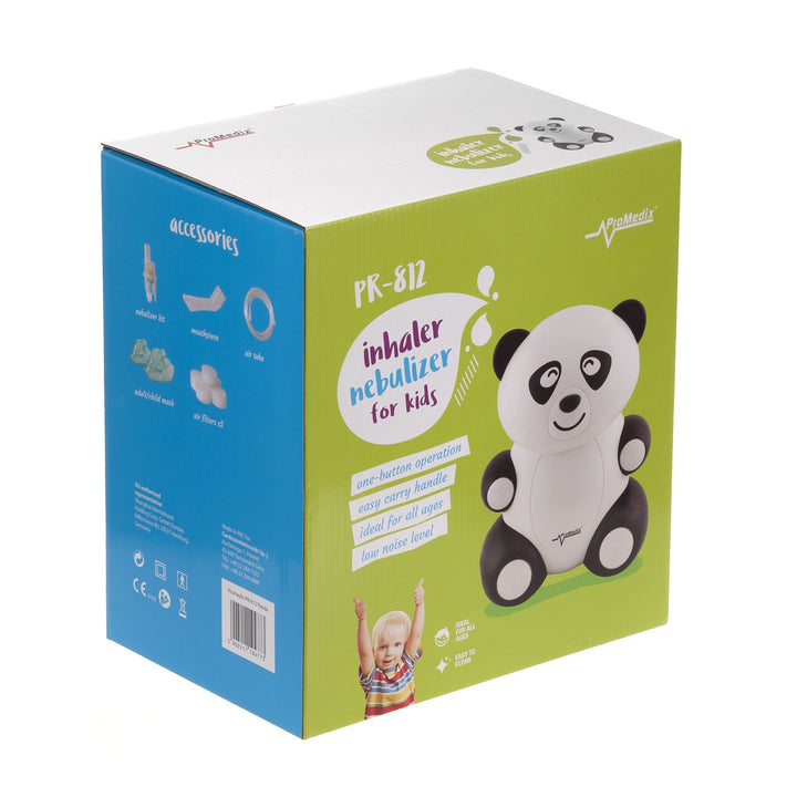 Lit de voyage Promedix, 125x65x74cm, bleu, roulettes, housse de protection, PR-803B + Inhalateur bébé panda PR-812
