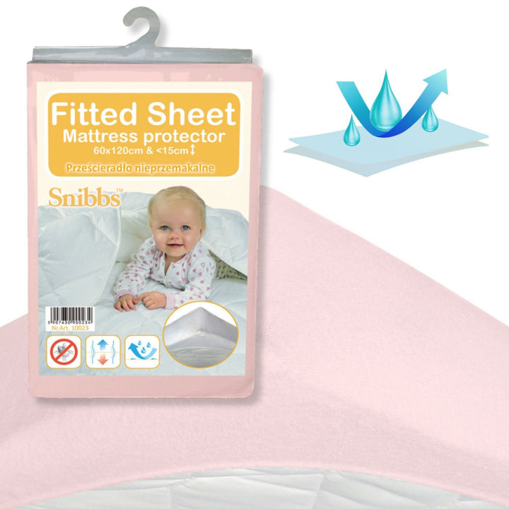 Drap imperméable Snibbs, rose, 60x120 cm, T-SNI-100232