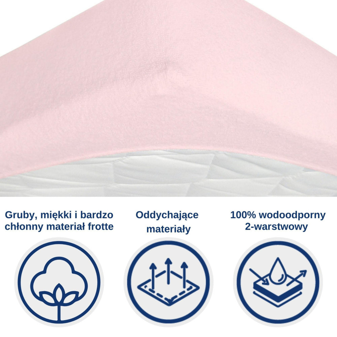 Drap imperméable Snibbs, rose, 60x120 cm, T-SNI-100232