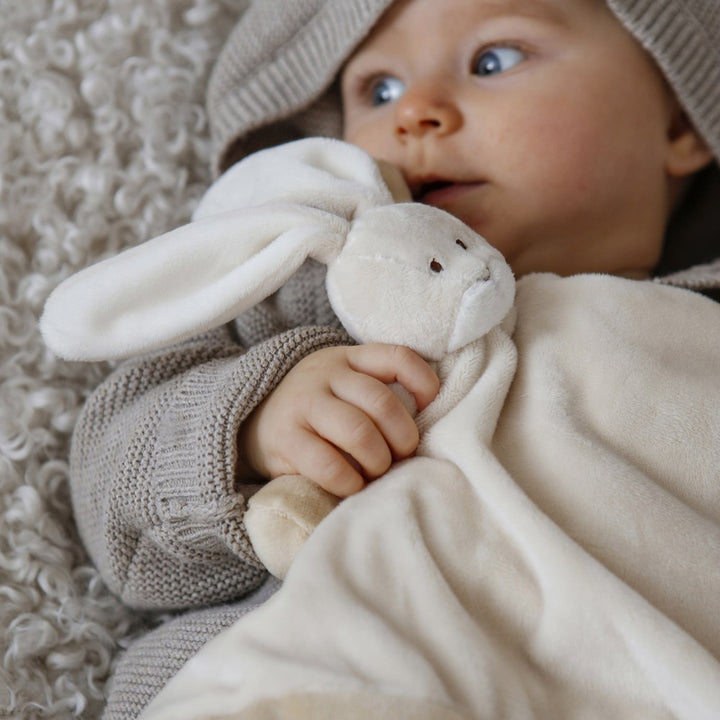 Doudou Diinglisar, tissu doux, lièvre crème, 35 cm, T-TED-01372 2