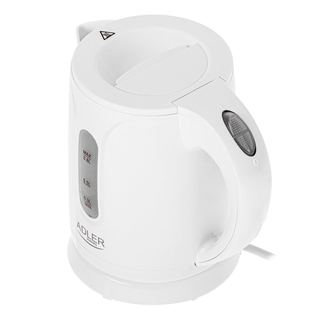 Bouilloire électrique sans fil Adler, capacité 0,8 L, puissance 850 W, AD1371