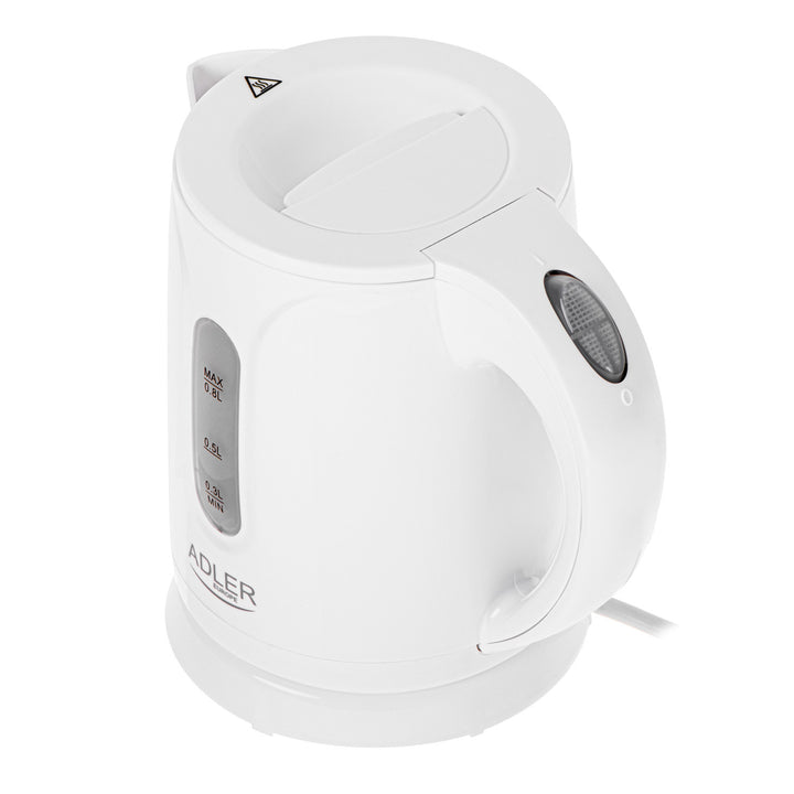 Bouilloire électrique sans fil Adler, capacité 0,8 L, puissance 850 W, AD1371