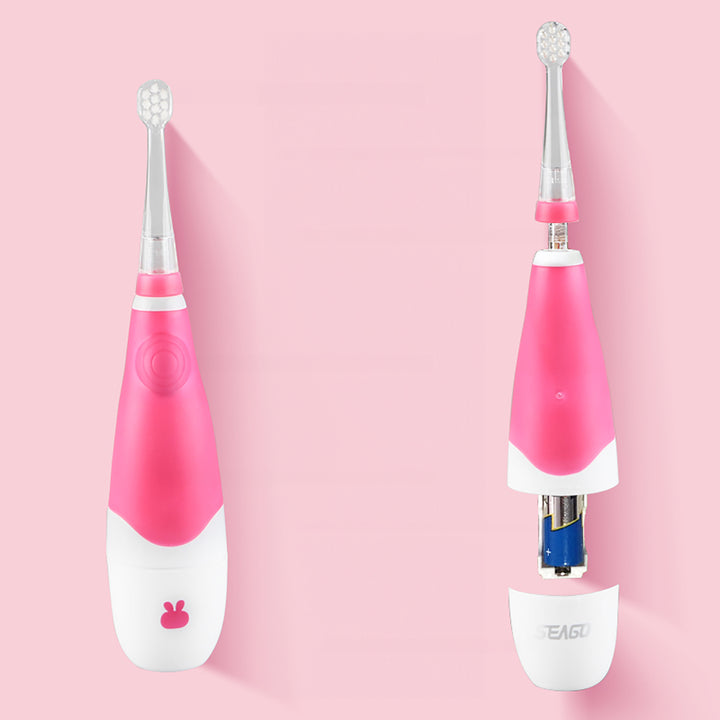 Brosse à dents sonique pour enfants SEAGO, rose, 1xAA 1,5V (non inclus), 4 embouts, SG-902 Pink