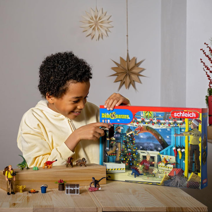 Schleich adventskalender 2024 dinosaurussen Kerstmis 24 ramen cadeau kinderen speelgoedpony