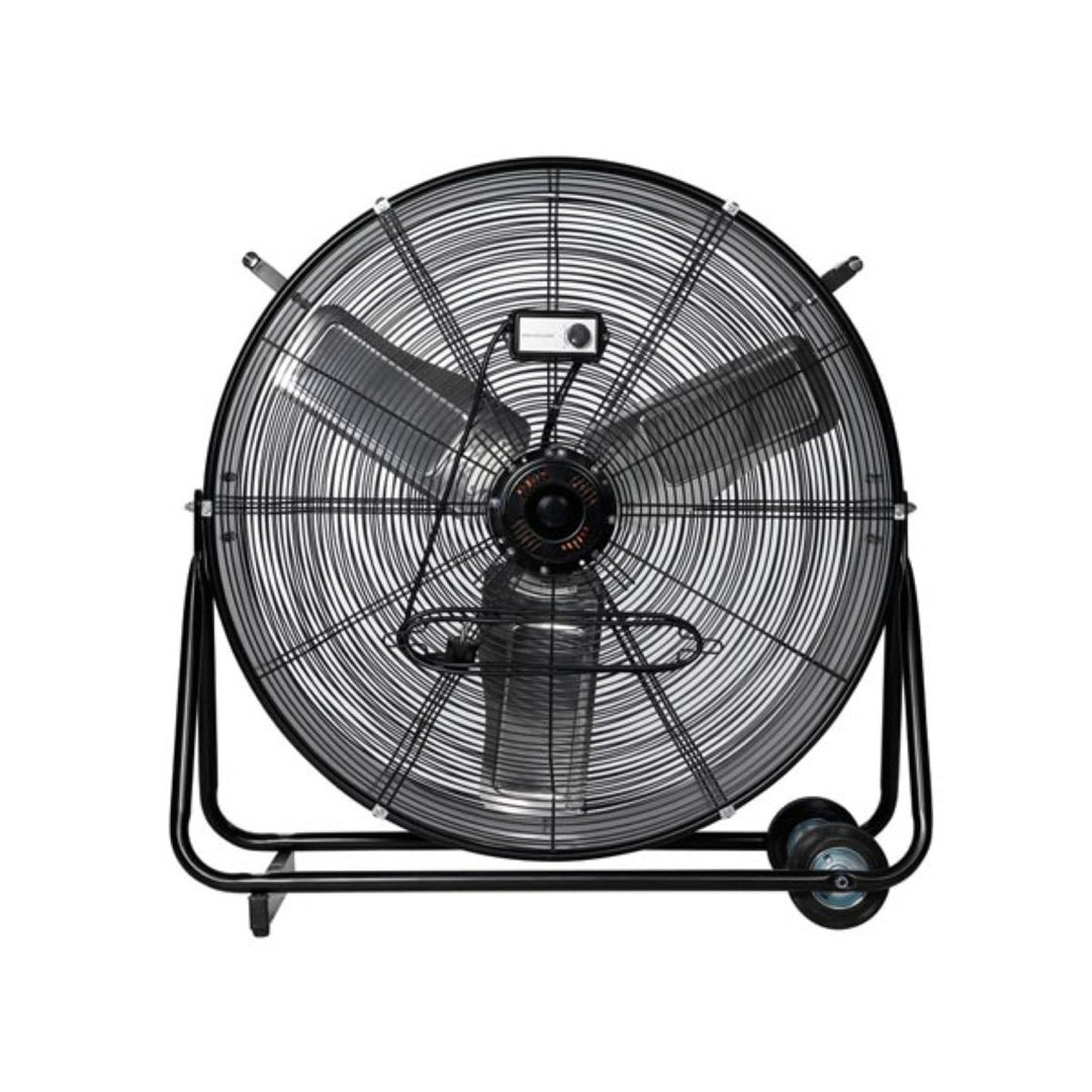 Perel CFAN0475 Grote vloerventilator 75 cm zwart metaal in hoogte verstelbaar