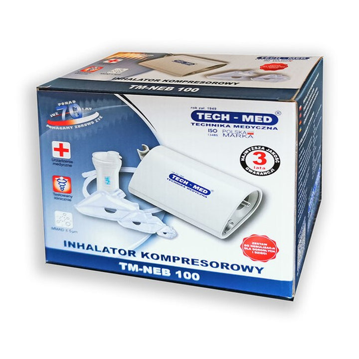 TECH-MED TM-NEB100 Compressorinhalator voor het hele gezin 3 maskers