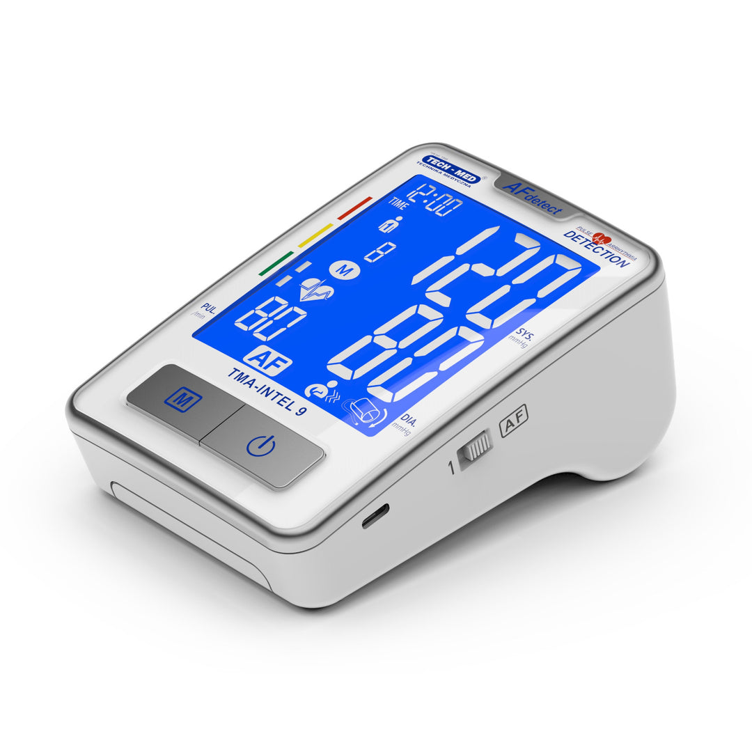 Tech-Med Bloeddrukmeter, Atriumfibrillatiedetectie, LCD-scherm, TMA-INTEL 9