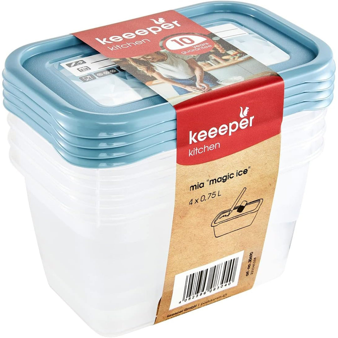 Set van 4 Mia Magic ijsvoedselcontainers 750 ml Keeper