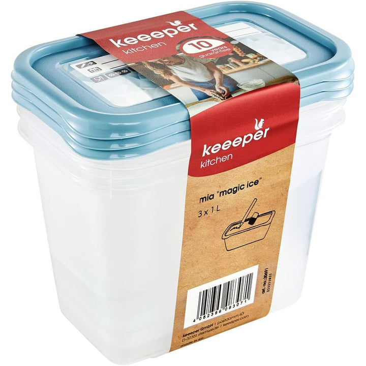 Set van 3 voedselcontainers van 1000 ml Mia Magic Ice Keeper