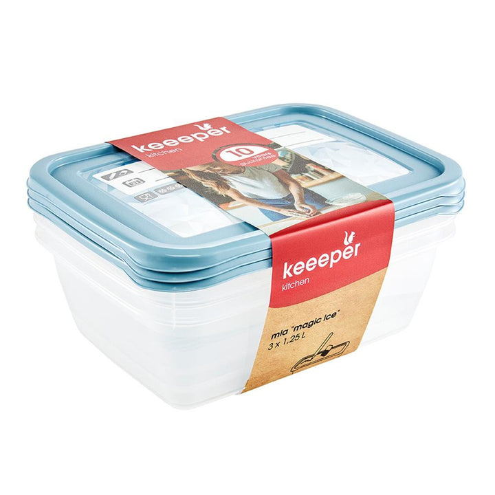 Lot de 3 récipients alimentaires Mia Magic Ice de 1250 ml Keeeper