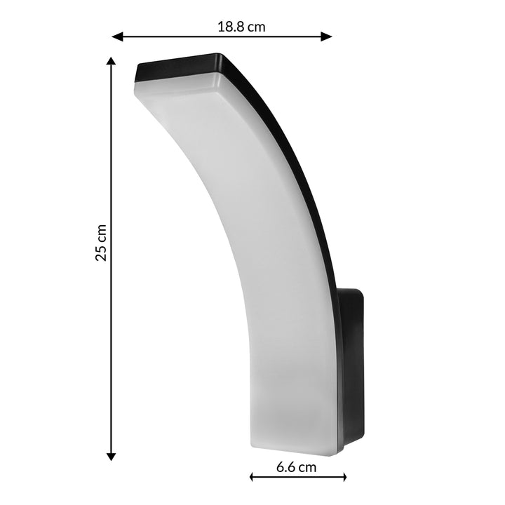 Maclean Zwarte LED-lamp 20W IP65 2750lm neutraal wit 4000K MCE511 B