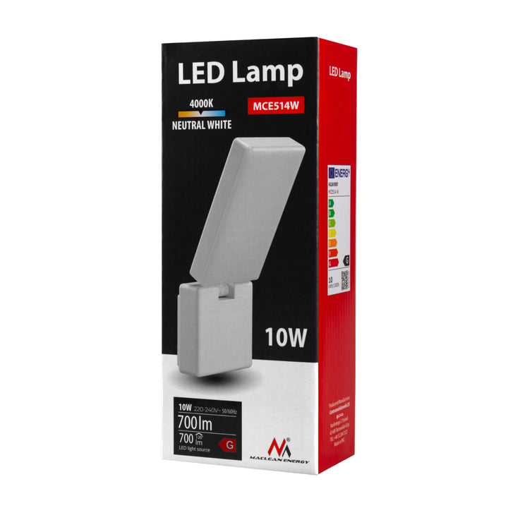 Maclean Lampe LED MCE514 W 10W 700lm IP65 blanc neutre 4000K