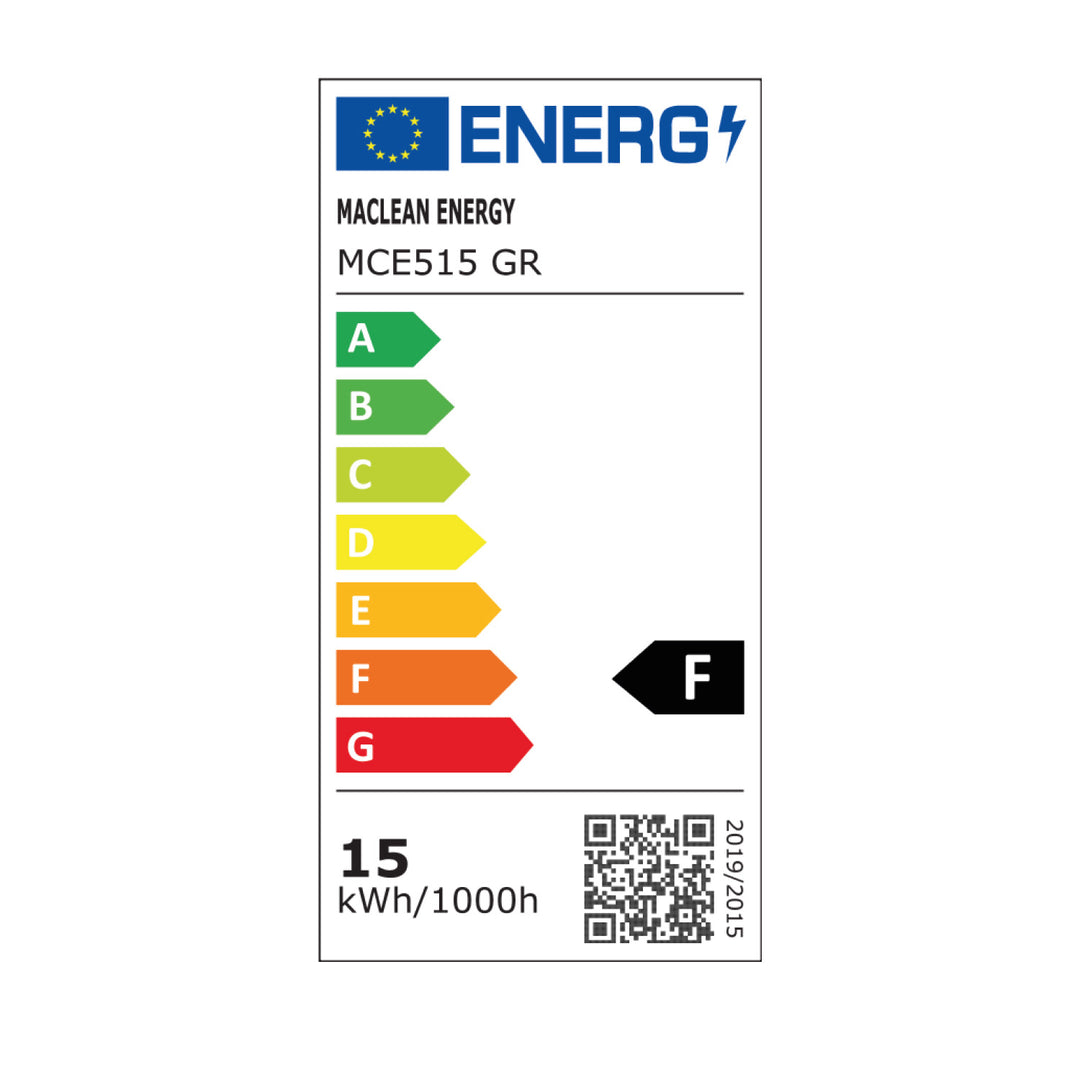 Maclean PIR bewegingsmelder Grijze LED lamp 15W IP65 1600lm 4000K