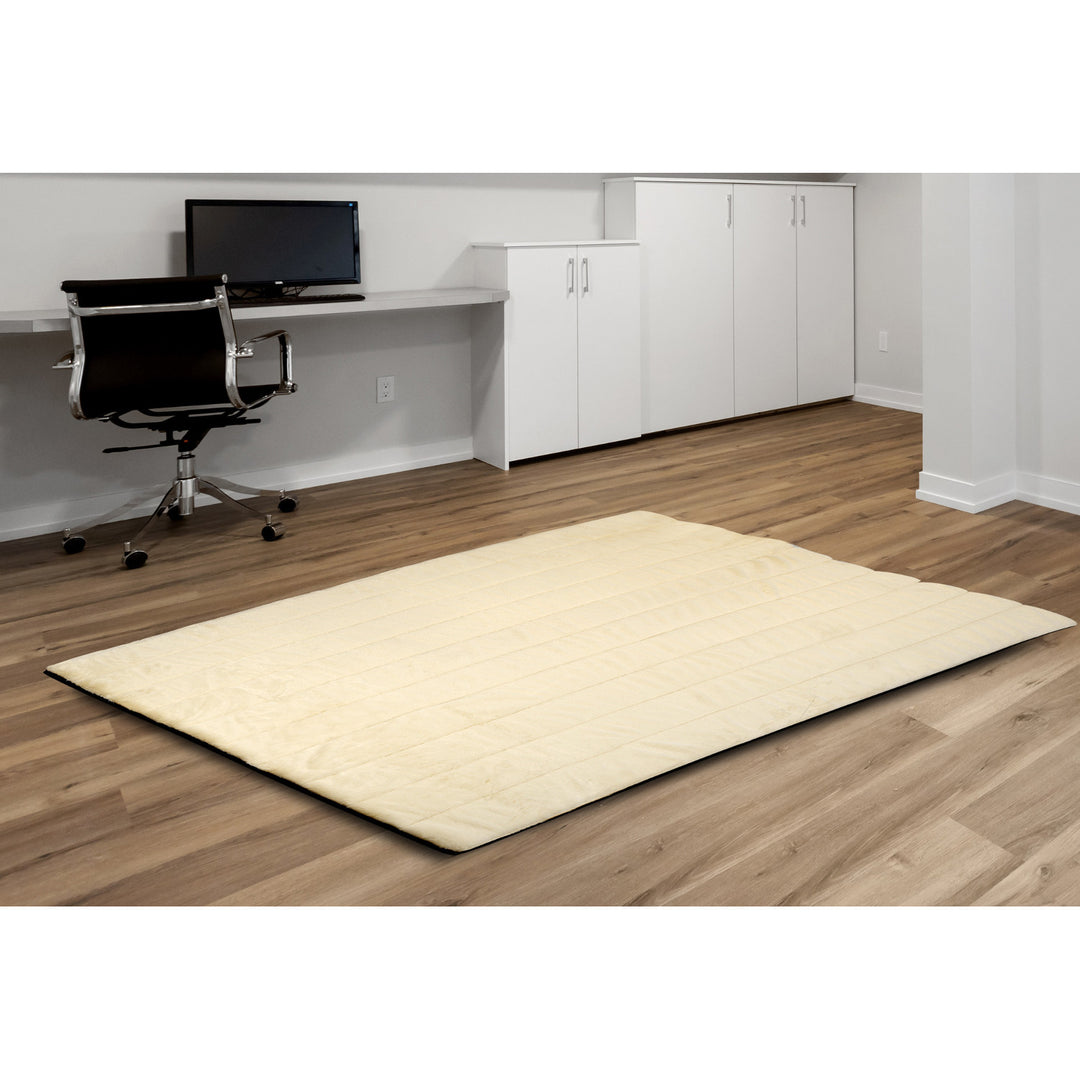 Fluffi Tapis en peluche, imitation fourrure de lapin, antidérapant, 120x160 cm, beige, DYWRAB120/160BEZ