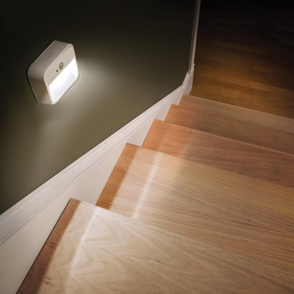 Maclean MCE363 Lampe d'escalier LED, avec détecteur de mouvement, temp. 4000K, 4 LED, portée 3-4m,