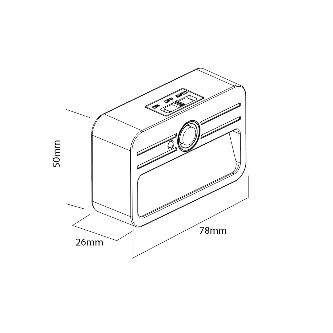 Maclean MCE363 LED-traplamp, met bewegingssensor, temp. 4000K, 4 LED's, bereik 3-4m,