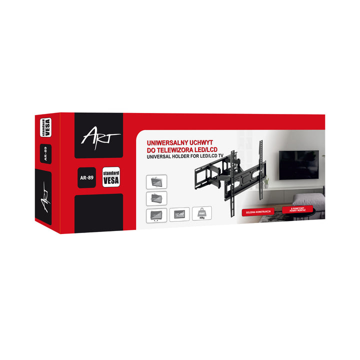 ART Support TV, 32-70'', 40kg, noir, VESA 400x400, AR-89