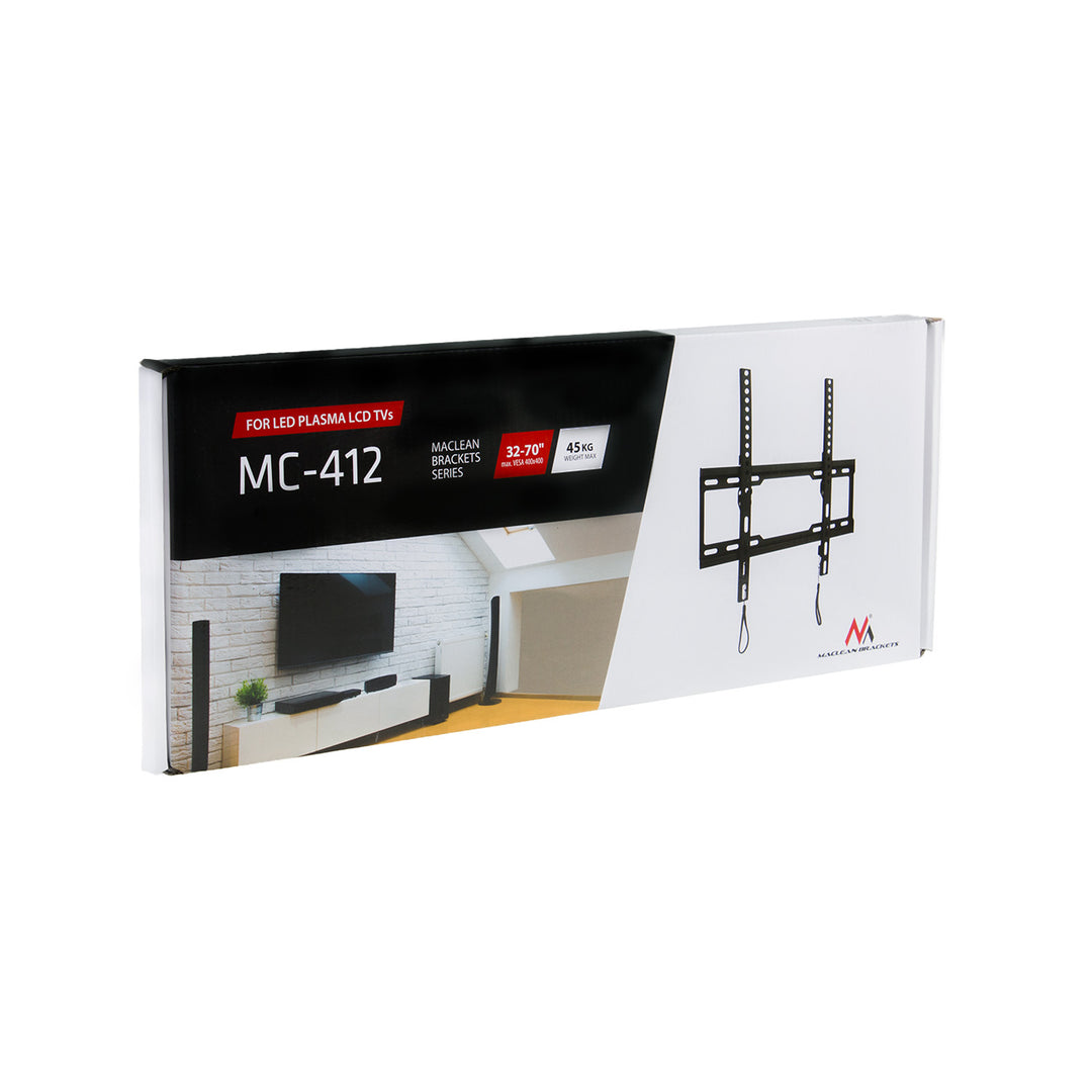 Maclean MC-412 TV-beugel max VESA 400x400 32-70" 45kg kantelverstelling +0°~-10°