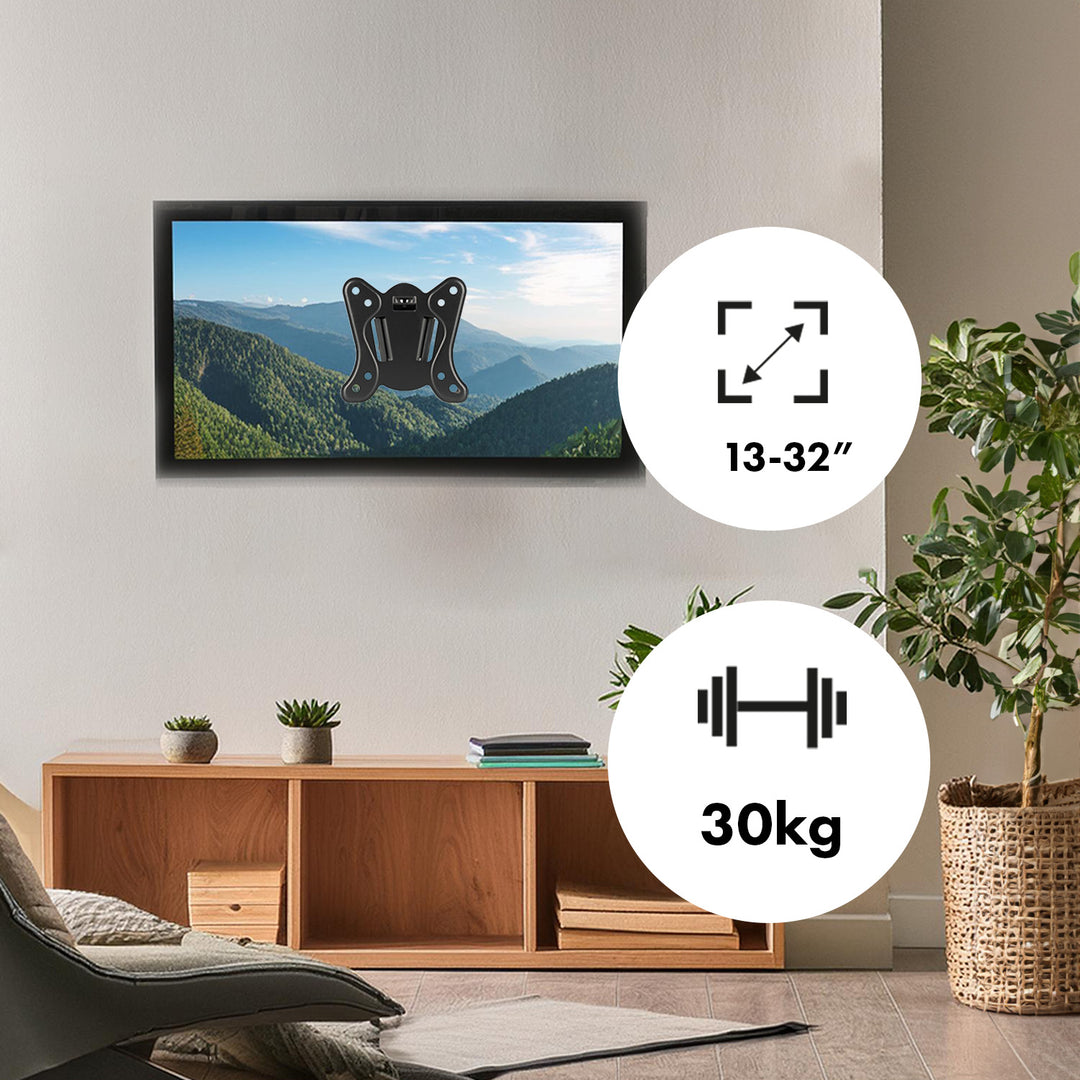 Maclean MC-416 Ondersteuning voor TV of monitor max. VESA 100x100 13-32" 30kg zwart