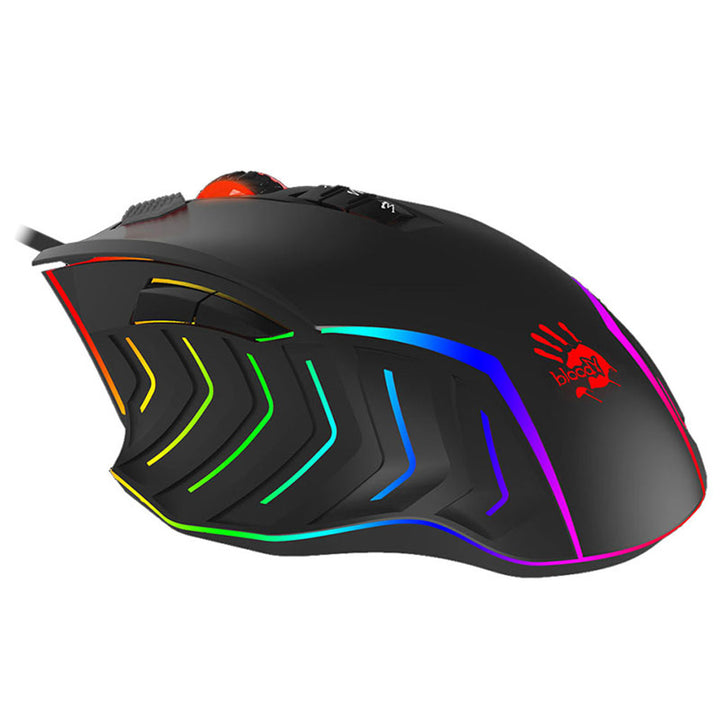 Souris de jeu A4TECH, USB, 8000 DPI, patins métalliques, J95 RGB Pixart (Activé)