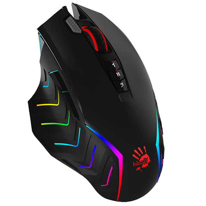 Souris de jeu A4TECH, USB, 8000 DPI, patins métalliques, J95 RGB Pixart (Activé)