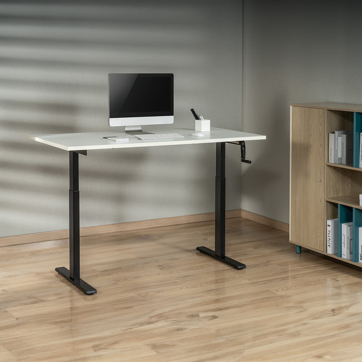 Bureau Maclean, réglage manuel de la hauteur, sans plateau, pour debout et assis, max 60kg, hauteur max 120cm, MC-790NB