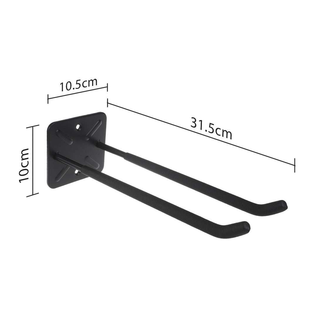 Jeu de 2 supports muraux Maclean pour outils roues échelle vélo acier charge max 70kg