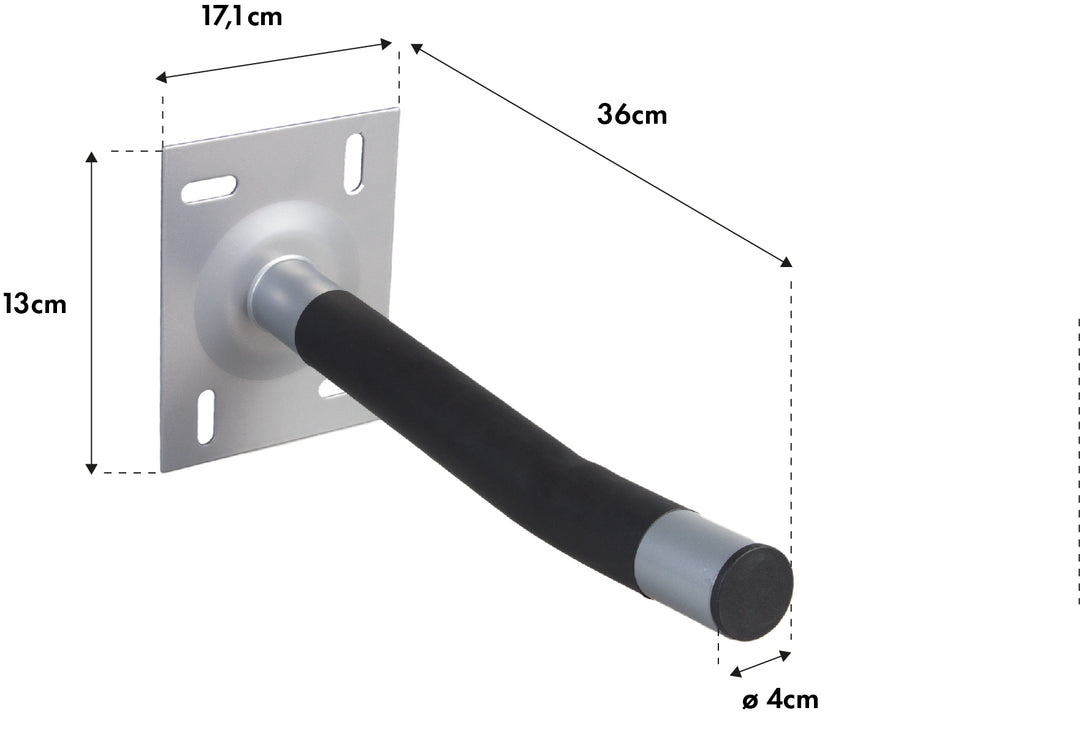 Maclean MC-438 Set van 2 muurbeugels voor banden wielen stalen ladder fiets max. belasting 100kg