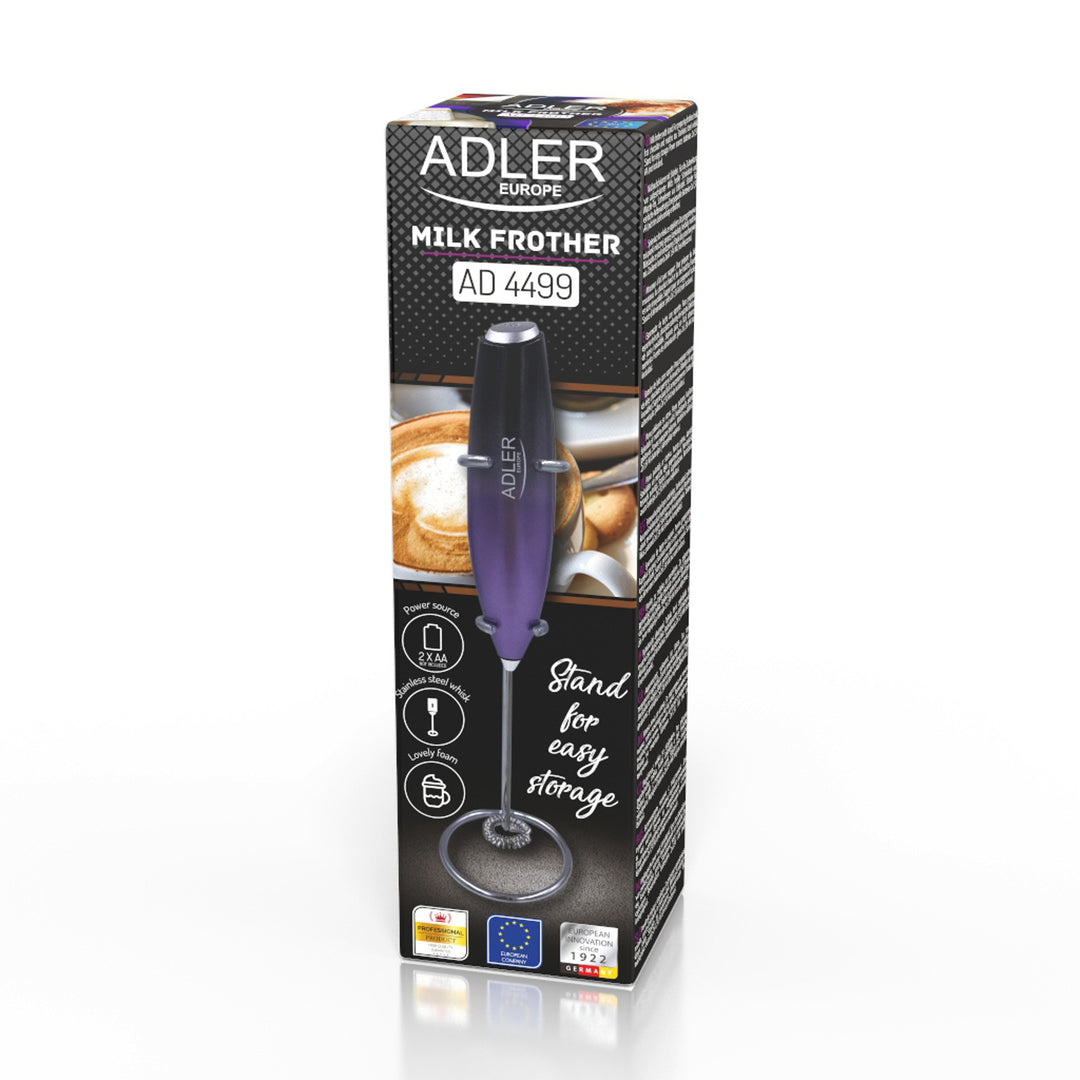 Adler AD 4499 Melkopschuimer met standaard Paars en Zwart