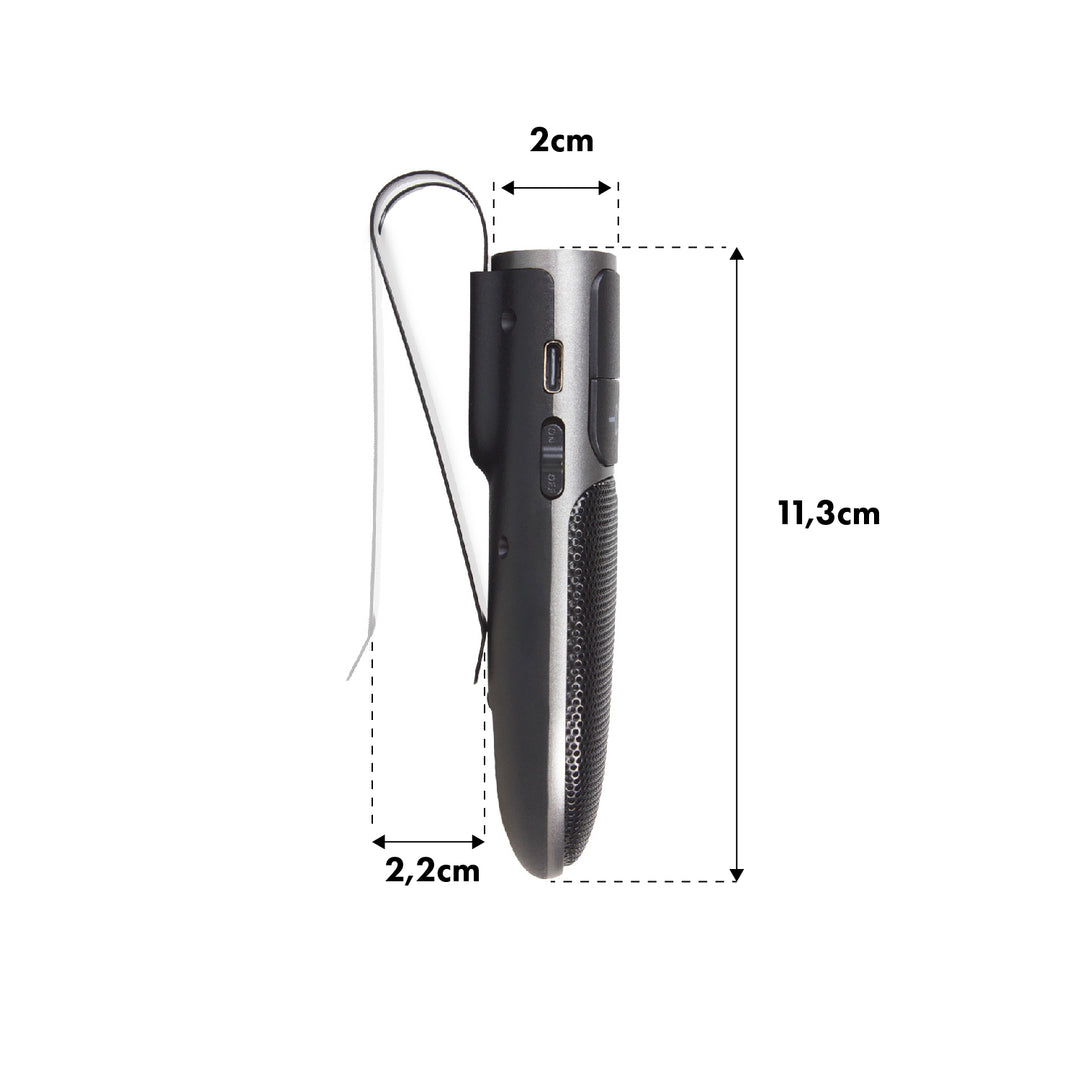 Kit mains libres Bluetooth 5.0 Audiocore AC480 A2DP avec haut-parleur 2 W, compatible Google et Siri